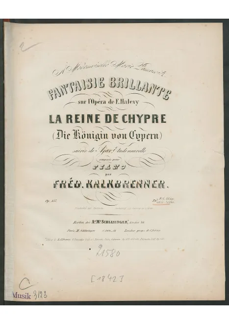 First page of Fantaisie sur 'La reine de Chypre'