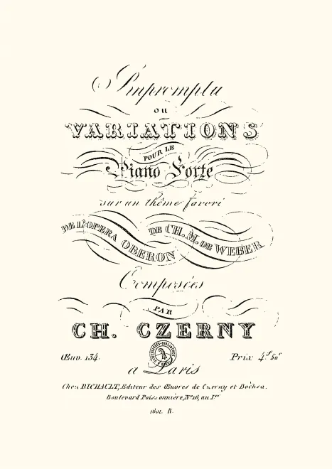 First page of Impromptu or Variations on a theme from Weber's opera 'Oberon'