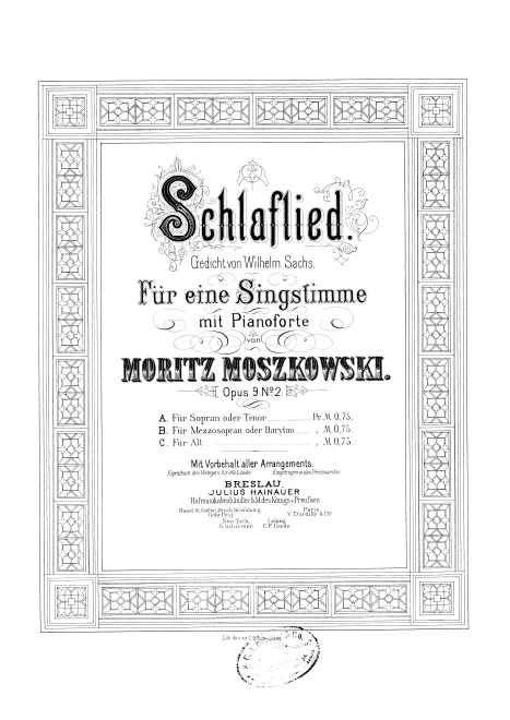First page of 2 Lieder