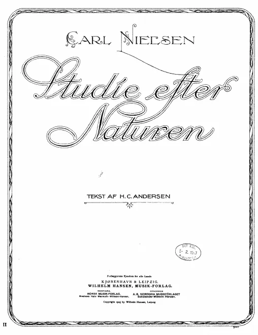 First page of Studie efter Naturen