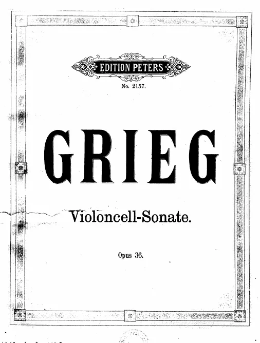 First page of Cello Sonata in