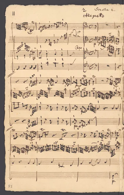 First page of Keyboard Trio in B-flat major