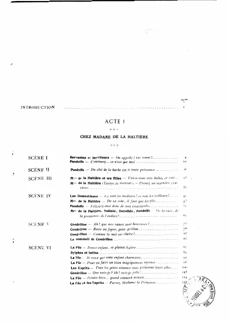 First page of Cendrillon