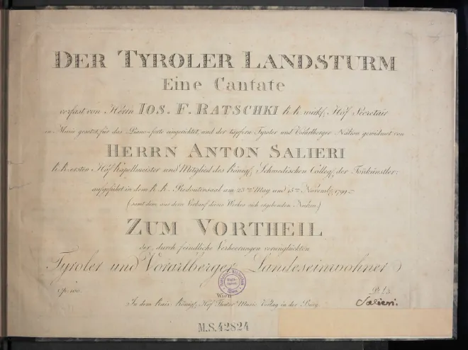 First page of Der Tyroler Landsturm.