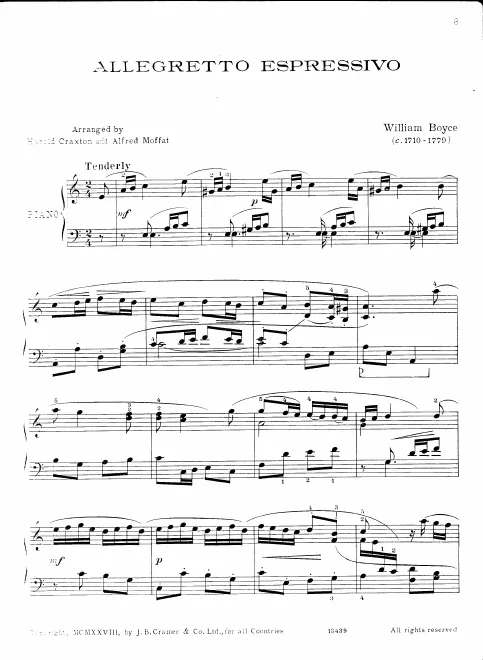 First page of Trio Sonata in A minor