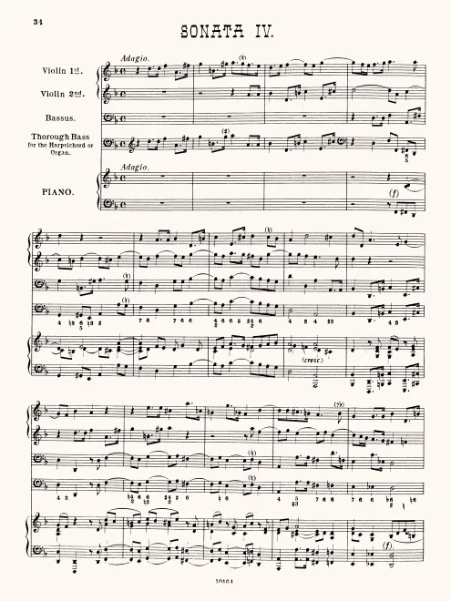 First page of Sonata in D minor