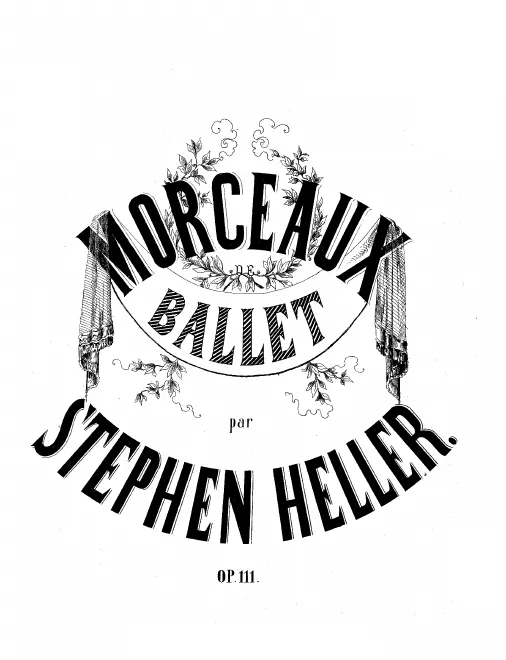 First page of Morceaux de ballet