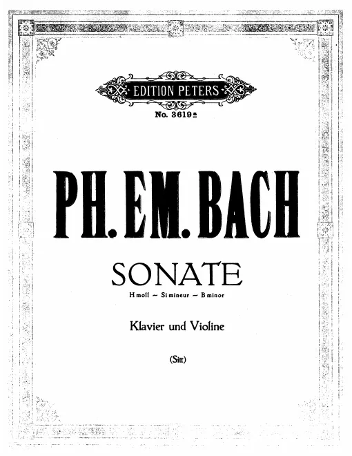 First page of Violin Sonata in B minor