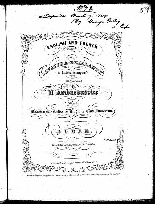 First page of L'ambassadrice