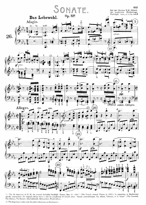 First page of Piano Sonata No.26