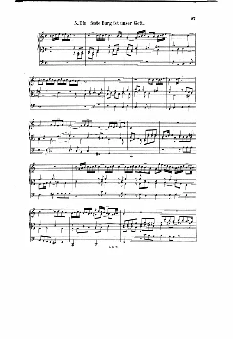 First page of Ein feste Burg ist unser Gott