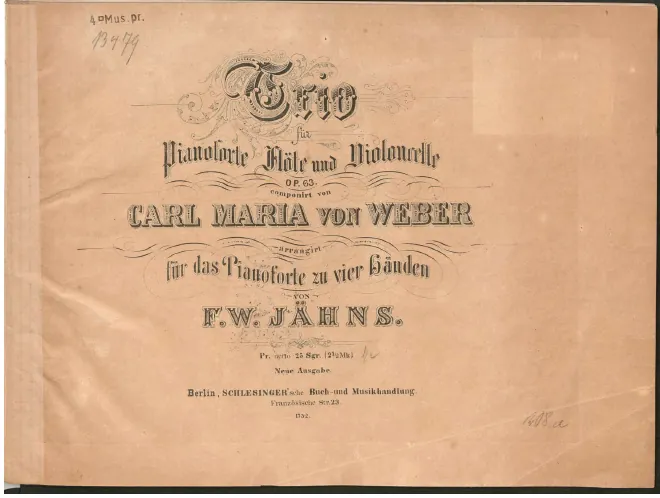First page of Trio in G minor