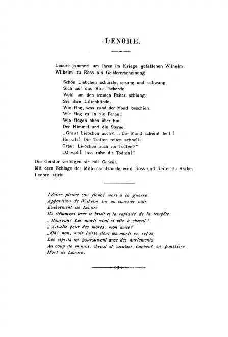 First page of Lénore
