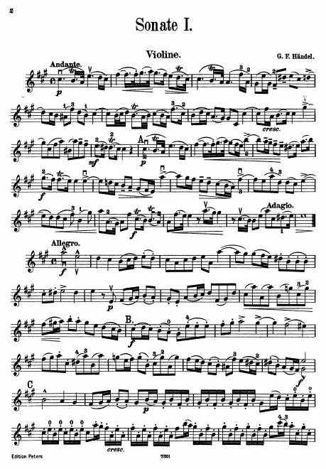 First page of Violin-Sonaten