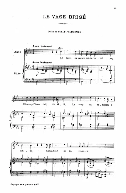 First page of Le vase brisé