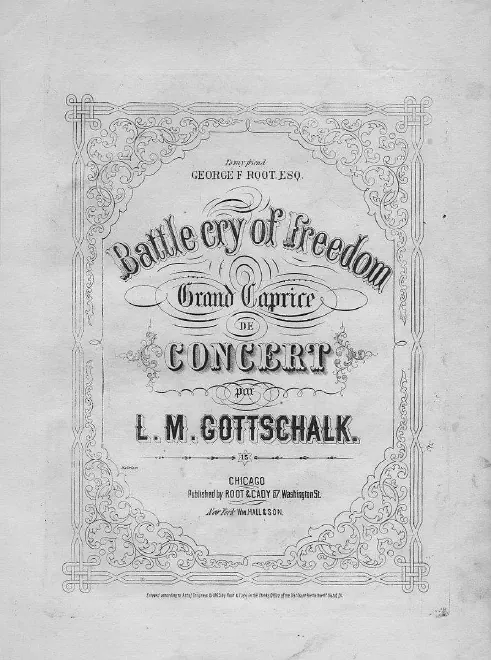 First page of Battle Cry of Freedom Le cri de délivrance