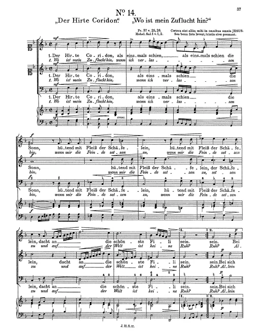 First page of Der Hirte Coridon
