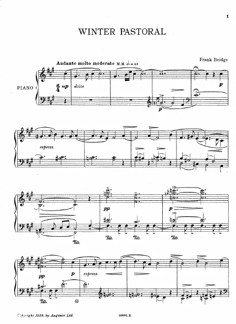 First page of Winter Pastoral