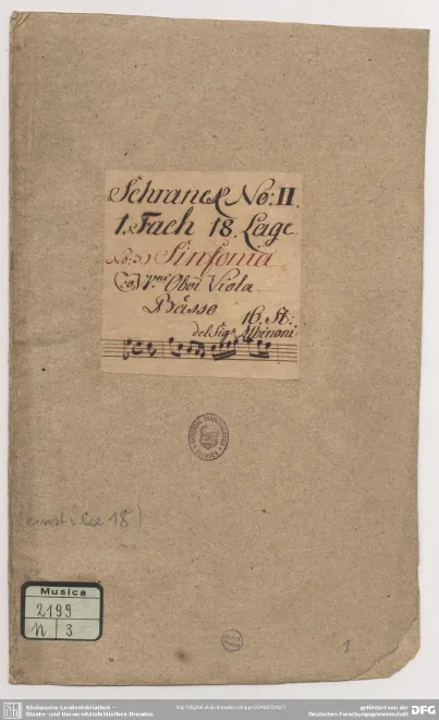 First page of Sinfonia in G major, T.Si 7.4a