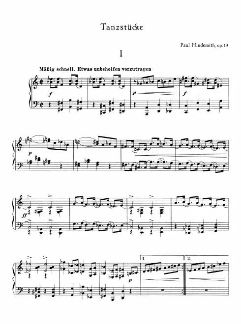 First page of Tanzstücke