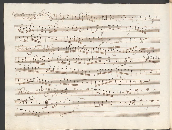 First page of Baryton Trio in D major