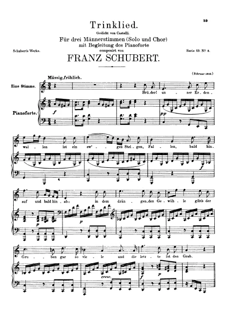 First page of Trinklied