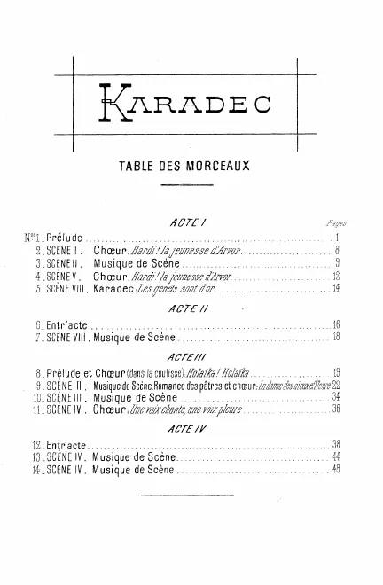 First page of Karadec
