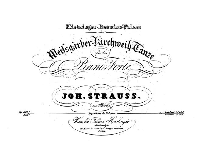 First page of Hietzinger-Reunion-Walzer