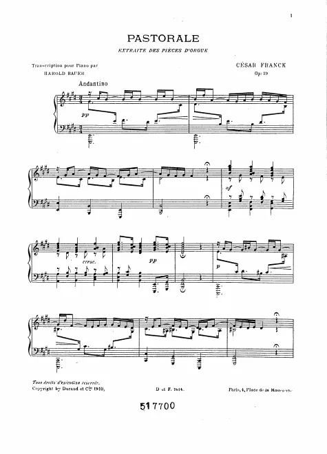 First page of Pastorale