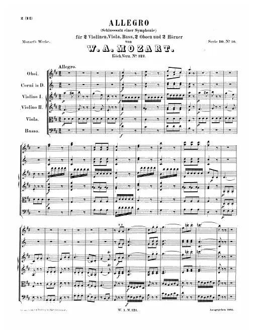First page of Symphony No.51 in D major