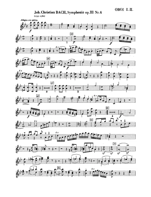 First page of Symphony in B-flat major