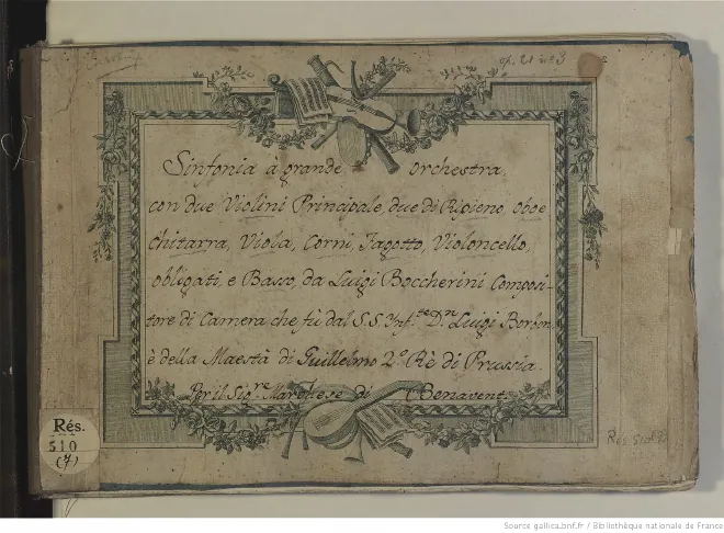 First page of Symphony in C major, G.523
