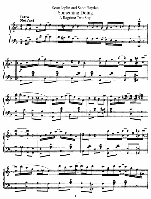 First page of Something Doing