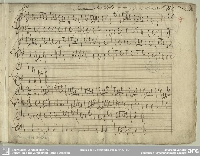 First page of Violin Sonata in G major