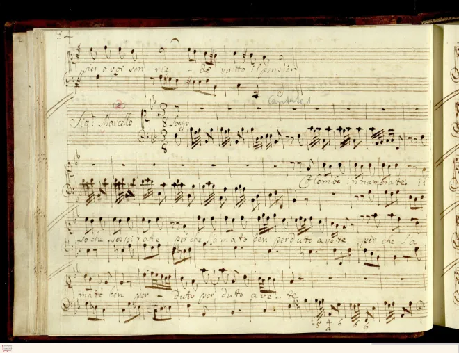 First page of Colombe innamorate il so che sospirate