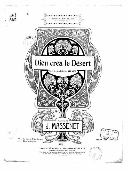 First page of Dieu créa le désert