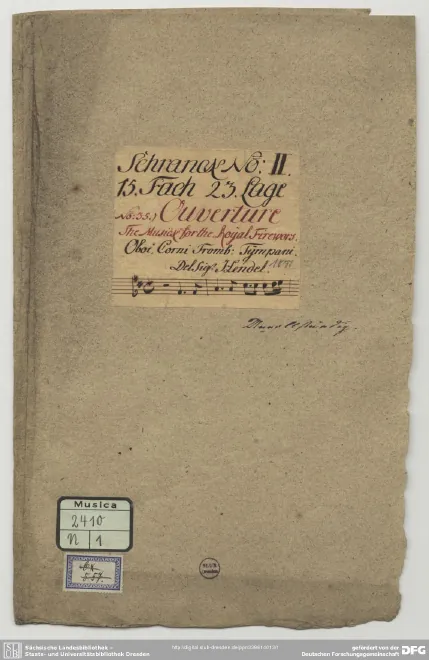 First page of Music for the Royal Fireworks