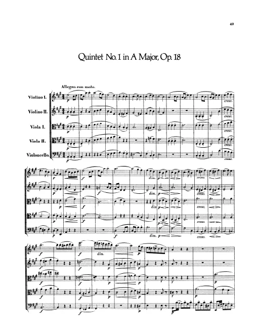 First page of String Quintet No.1