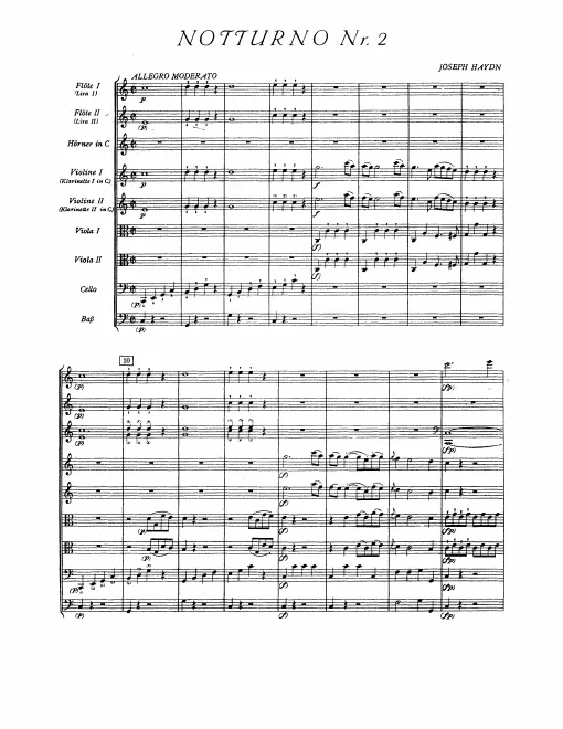 First page of Notturno in C major