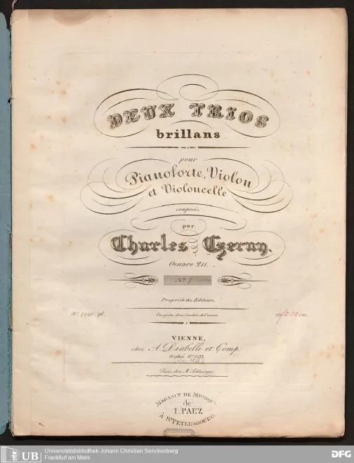 First page of 2 Piano Trios