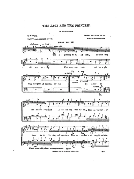 First page of Vom Pagen und der Königstochter