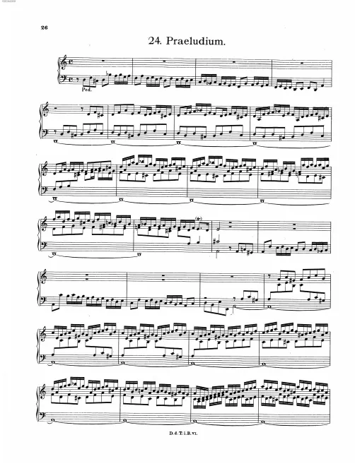 First page of Prelude in D minor