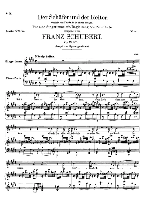 First page of Der Schäfer und der Reiter