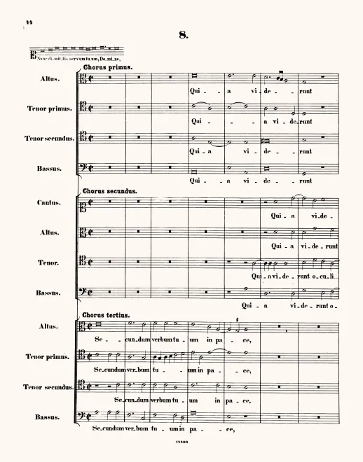 First page of Nunc dimittis