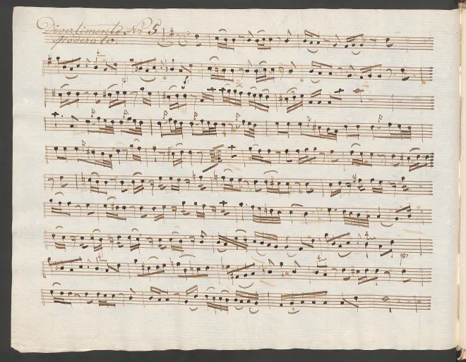 First page of Baryton Trio in G major, Hob.XI:53