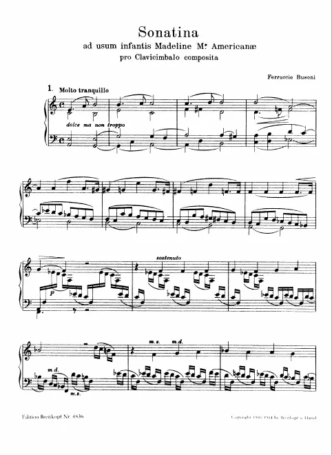 First page of Sonatina No.3