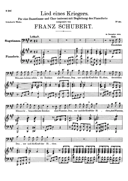 First page of Lied eines Kriegers