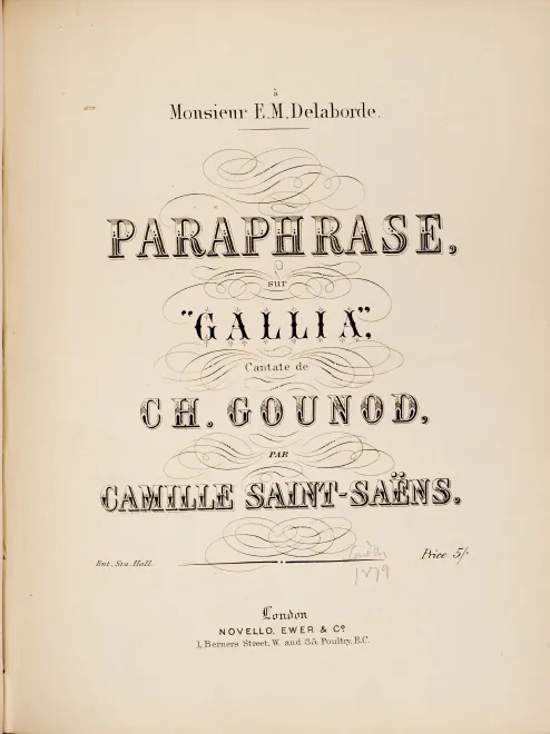 First page of Paraphrase sur Gallia