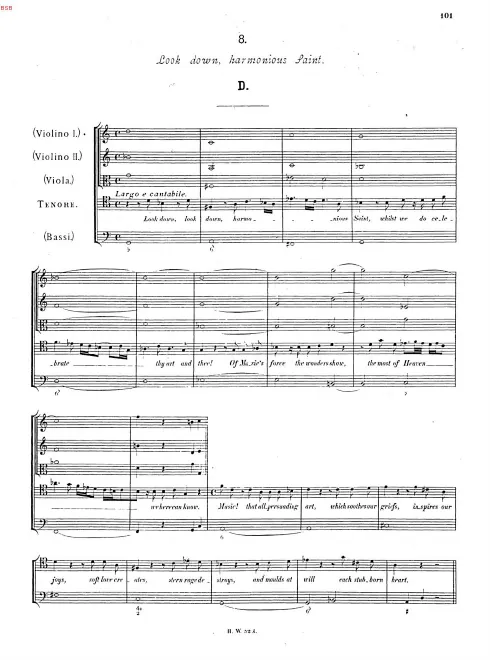 First page of Look down, harmonious saint