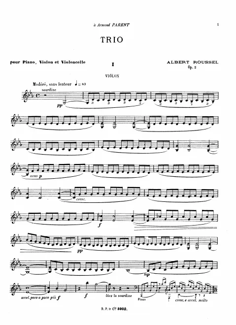 First page of Piano Trio